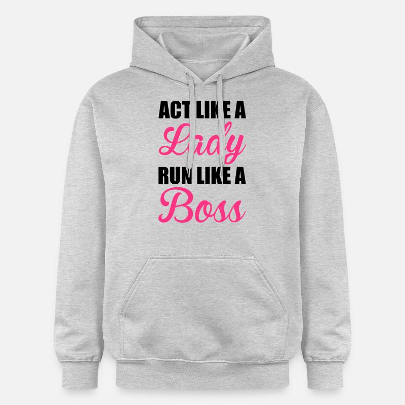 Run - Sweat à capuche Softstyle® Gildan Unisexe - gris clair chiné