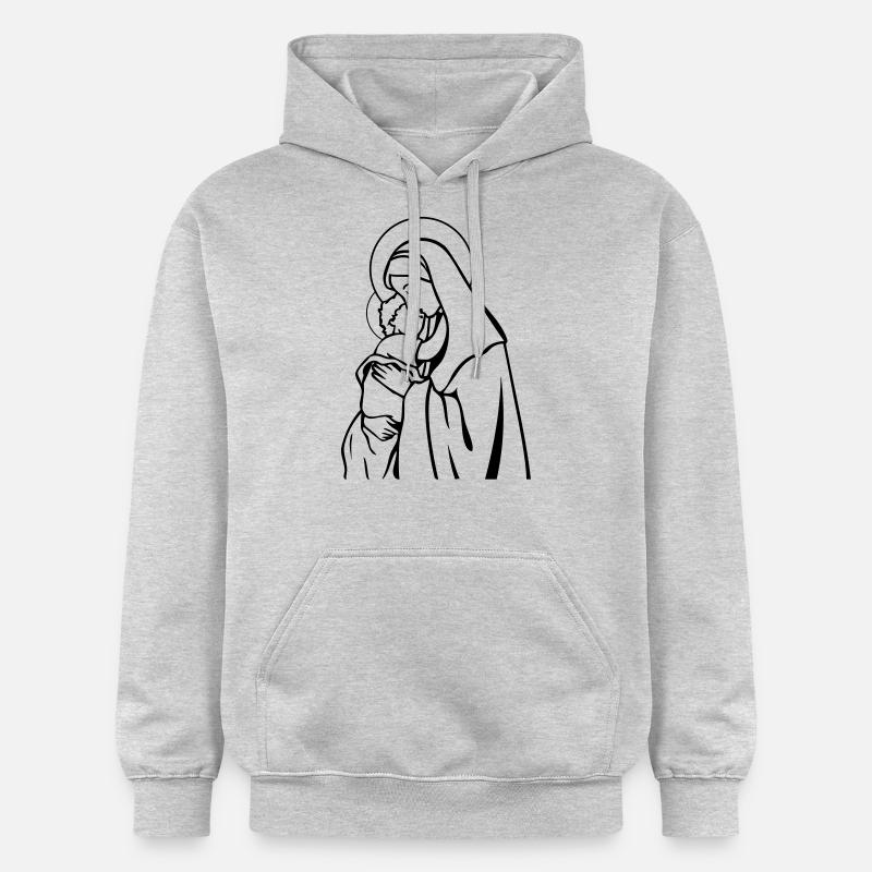 maria_jesus_01 - Sweat à capuche Softstyle® Gildan Unisexe - gris clair chiné