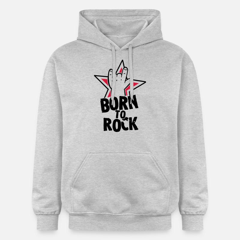 Born to rock - Sweat à capuche Softstyle® Gildan Unisexe - gris clair chiné