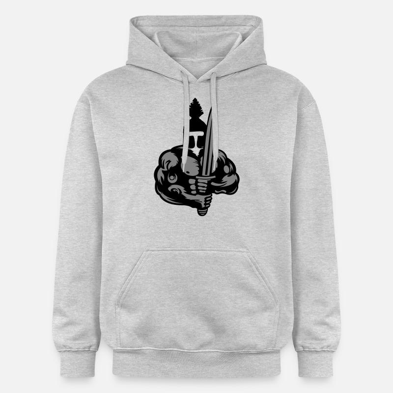 guerriers spartiates - Sweat à capuche Softstyle® Gildan Unisexe - gris clair chiné