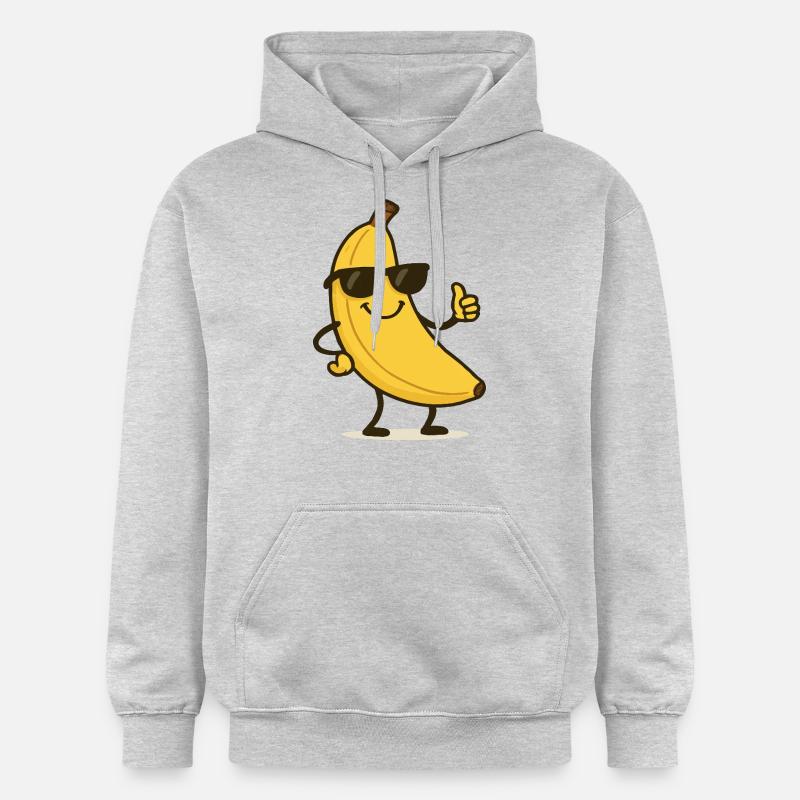 Bande dessinée banane - Sweat à capuche Softstyle® Gildan Unisexe - gris clair chiné