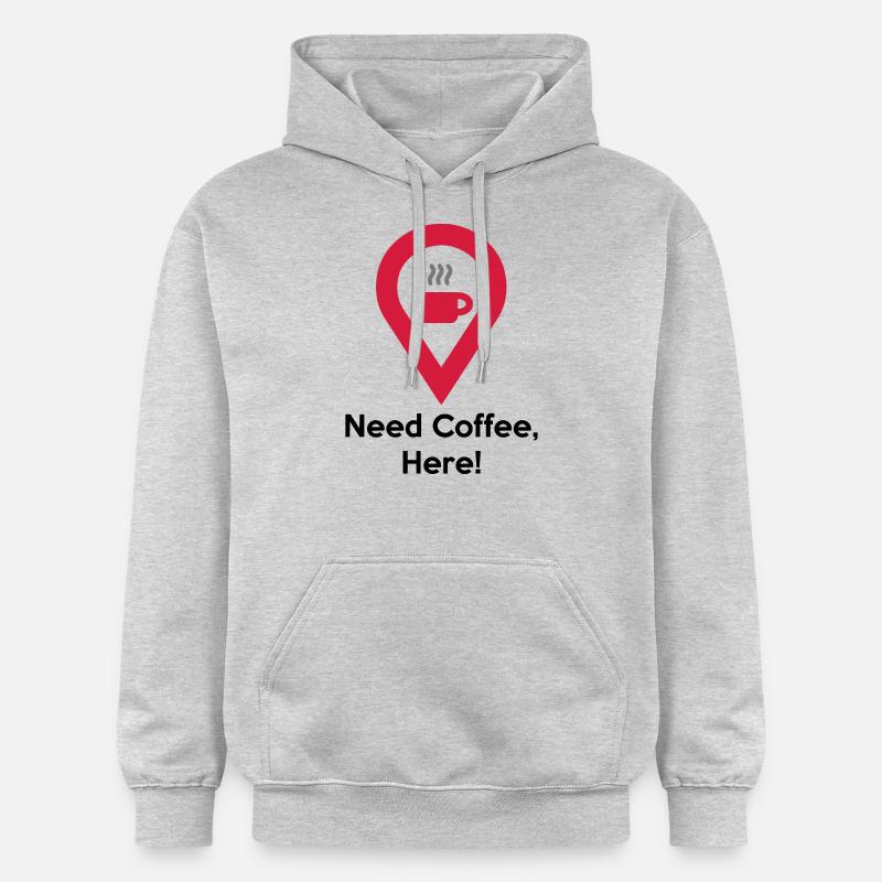 Besoin d'un café - Sweat à capuche Softstyle® Gildan Unisexe - gris clair chiné