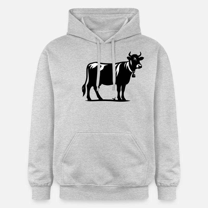 Contour de la vache - Sweat à capuche Softstyle® Gildan Unisexe - gris clair chiné