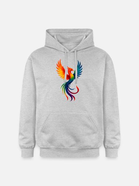 WPAP Style Animals - Phoenix - Gildan Unisex Softstyle® Midweight Hoodie - light heather grey