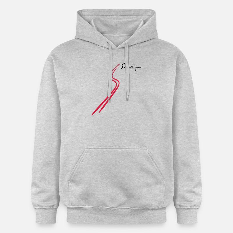 ski alpin - Sweat à capuche Softstyle® Gildan Unisexe - gris clair chiné