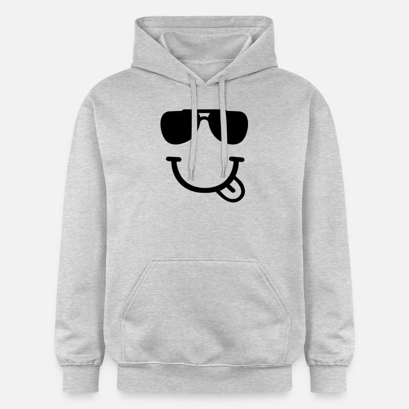 Smiley - Sweat à capuche Softstyle® Gildan Unisexe - gris clair chiné