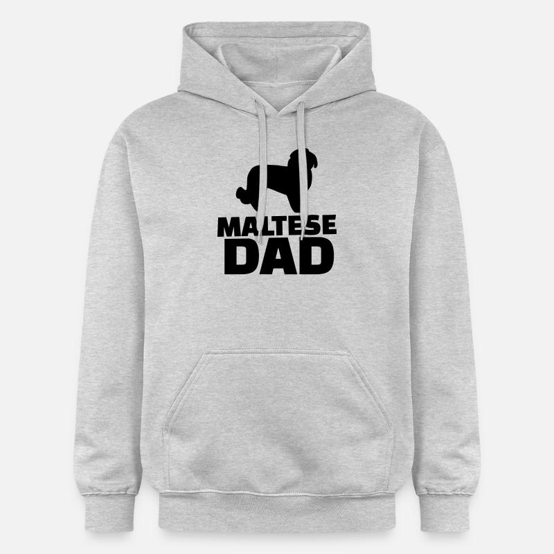 Maltese Dad - Sweat à capuche Softstyle® Gildan Unisexe - gris clair chiné