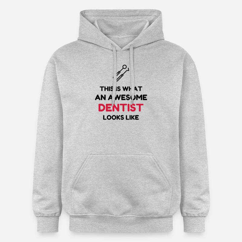 dentiste / dent / médecin / médecine - Sweat à capuche Softstyle® Gildan Unisexe - gris clair chiné