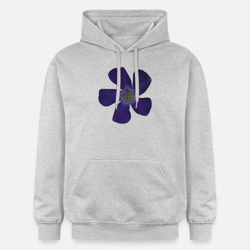 Fleur pourpre pervenche - Sweat à capuche Softstyle® Gildan Unisexe - gris clair chiné