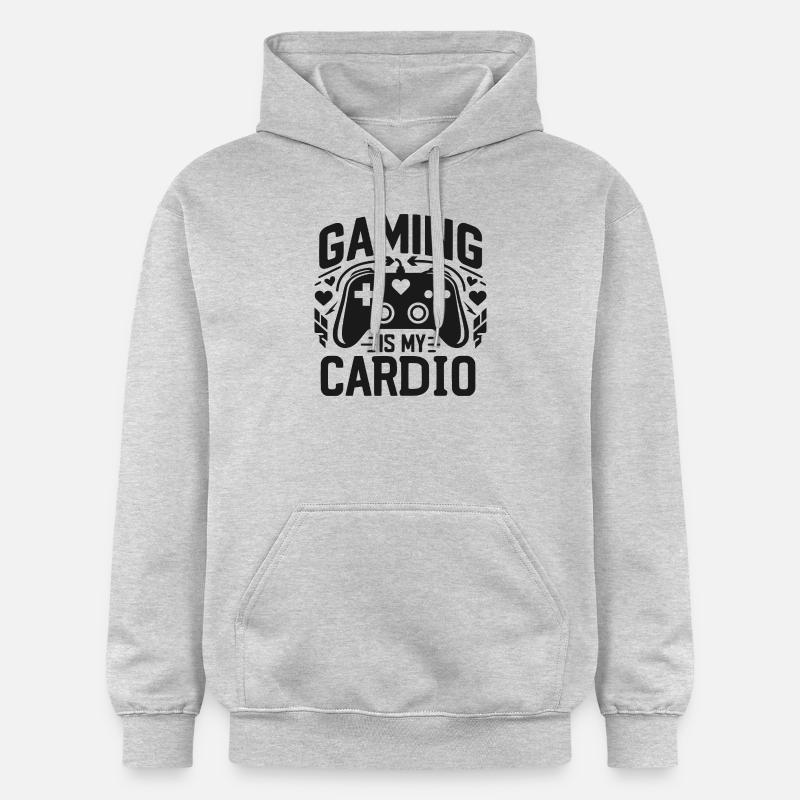 Le jeu est mon cardio - Sweat à capuche Softstyle® Gildan Unisexe - gris clair chiné