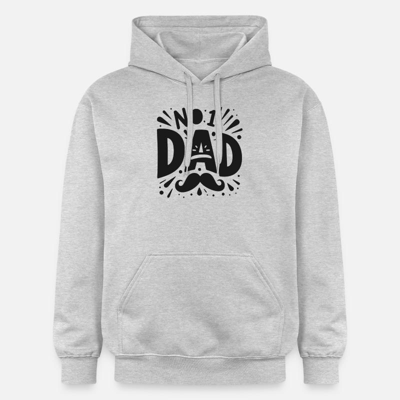 No 1 Papa - Sweat à capuche Softstyle® Gildan Unisexe - gris clair chiné