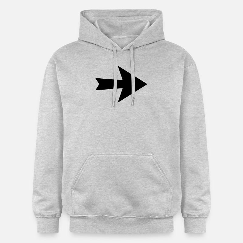 Flèche - Sweat à capuche Softstyle® Gildan Unisexe - gris clair chiné