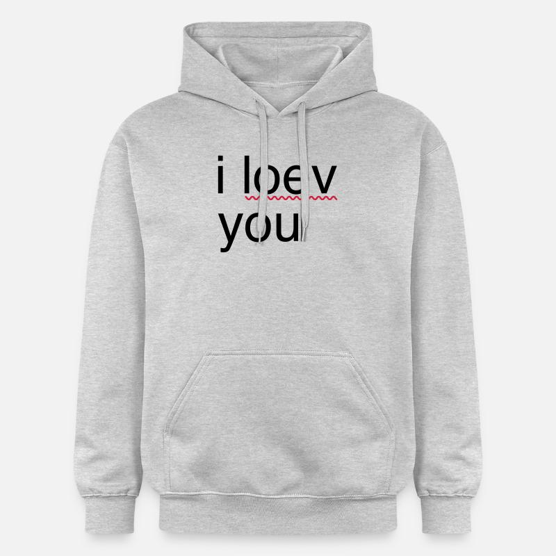 i love you error - Sweat à capuche Softstyle® Gildan Unisexe - gris clair chiné