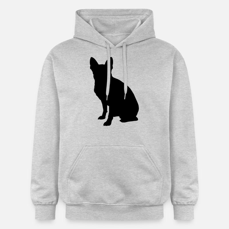 Vector dog Silhouette - Sweat à capuche Softstyle® Gildan Unisexe - gris clair chiné