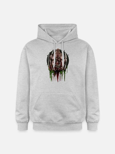 fat Monster - Gildan Unisex Softstyle® Midweight Hoodie - light heather grey