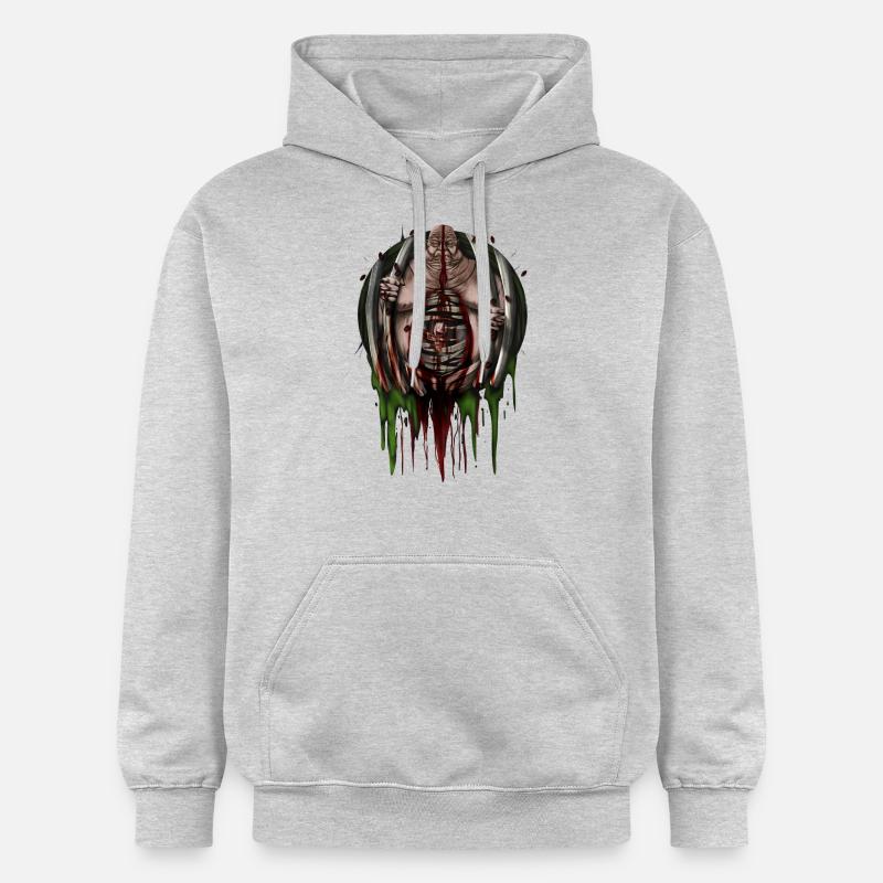 graisse monstre - Sweat à capuche Softstyle® Gildan Unisexe - gris clair chiné