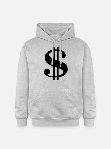 Dollar__V001 - Gildan Unisex Softstyle® Midweight Hoodie - light heather grey
