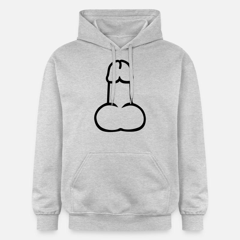 Penis - Sweat à capuche Softstyle® Gildan Unisexe - gris clair chiné