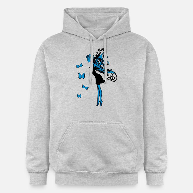 Papillons d'aile de fée - Sweat à capuche Softstyle® Gildan Unisexe - gris clair chiné