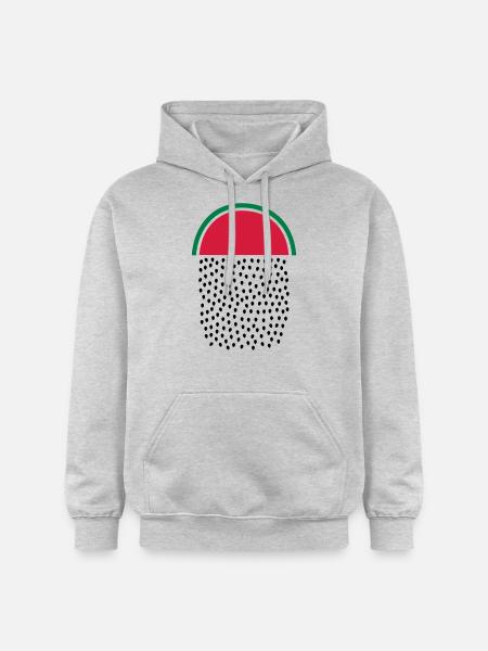 Watermelon Rain - Gildan Unisex Softstyle® Midweight Hoodie - Hellgrau meliert