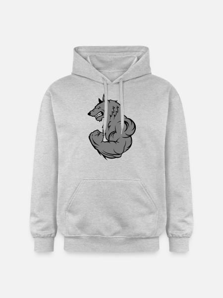 Strong Wolf - Gildan Unisex Softstyle® Midweight Hoodie - light heather grey