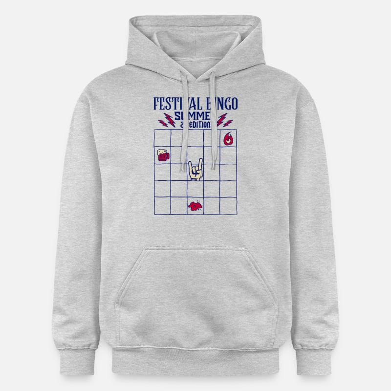Festival Bingo Été '25 - Sweat à capuche Softstyle® Gildan Unisexe - gris clair chiné