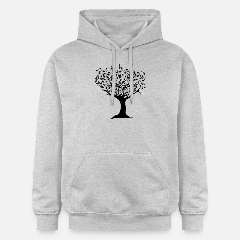 Arbre notes - Sweat à capuche Softstyle® Gildan Unisexe - gris clair chiné