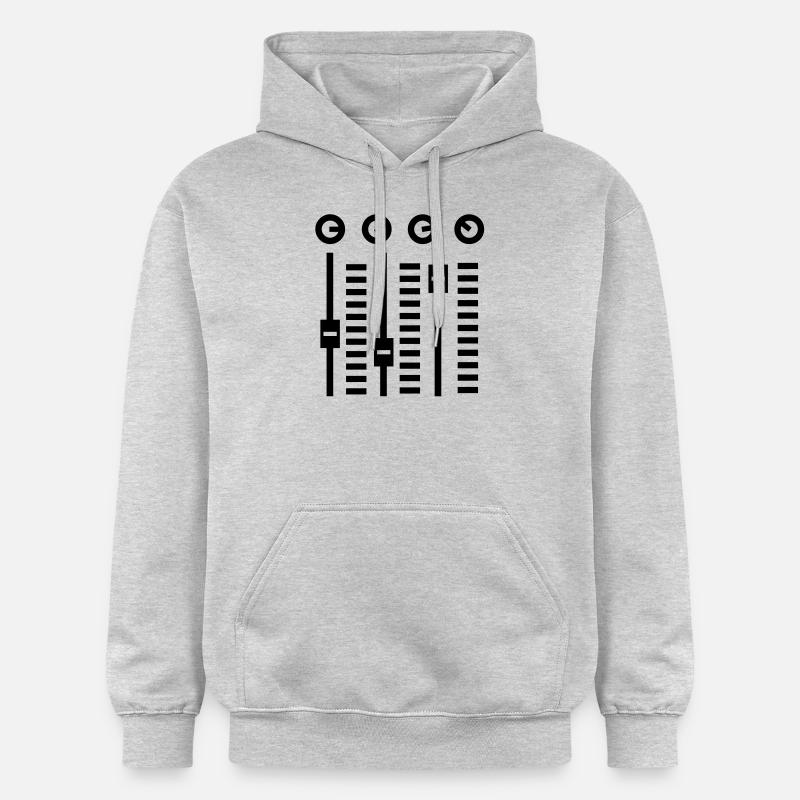 DJ Turntable - Sweat à capuche Softstyle® Gildan Unisexe - gris clair chiné
