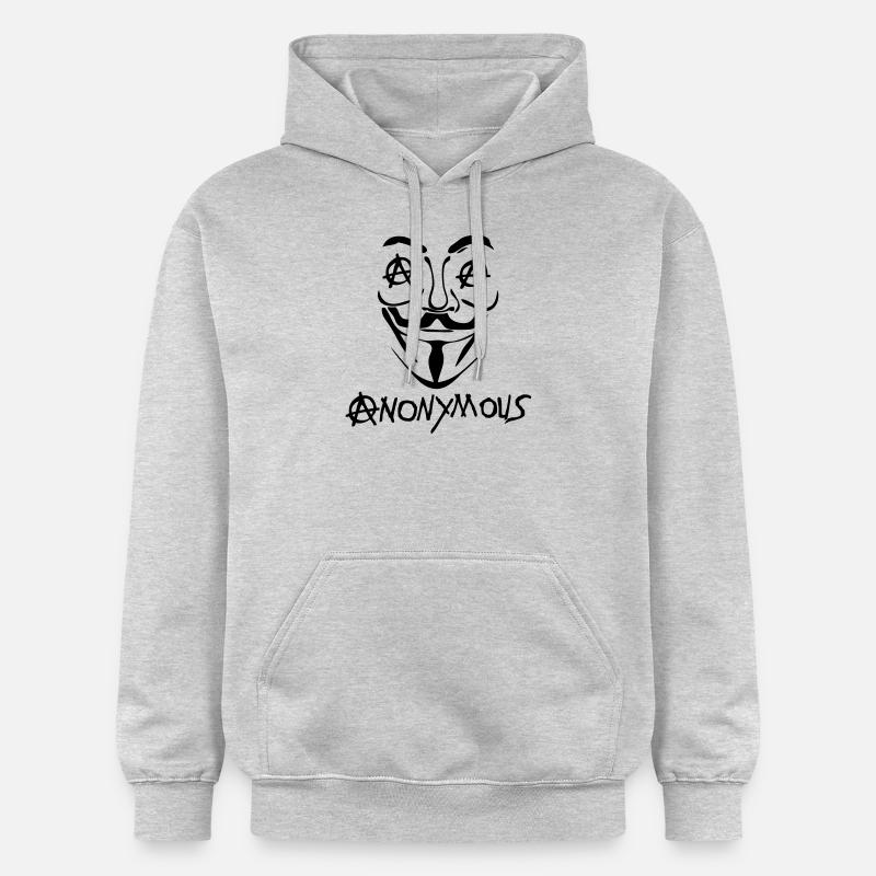 anarchy logo anonymous2 mask mask - Gildan Unisex Softstyle® Midweight Hoodie - light heather grey