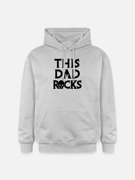 Rockin' Dad - Gildan Unisex Softstyle® Midweight Hoodie - Hellgrau meliert