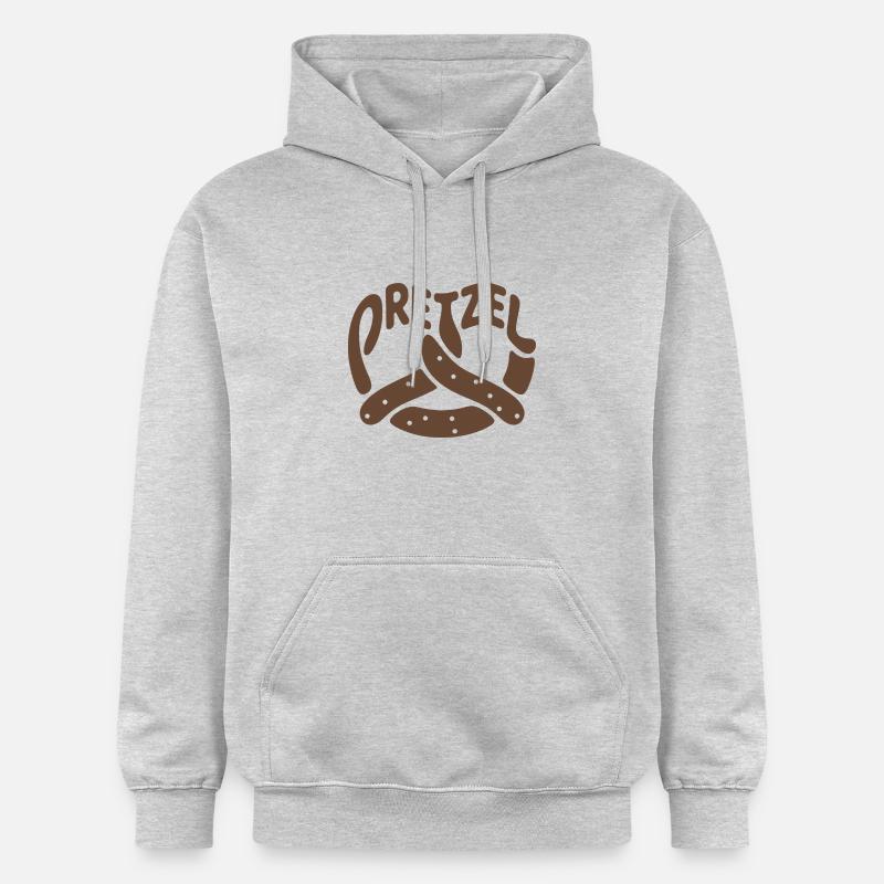 Bretzel - Cool German Food Logo - Sweat à capuche Softstyle® Gildan Unisexe - gris clair chiné
