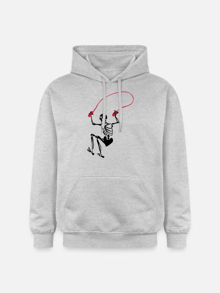 Skeleton jumping rope - Gildan Unisex Softstyle® Midweight Hoodie - light heather grey