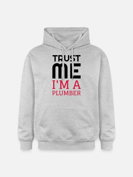 Plumber Plumbing Klempner Plombier Plomberie - Gildan Unisex Softstyle® Midweight Hoodie - light heather grey
