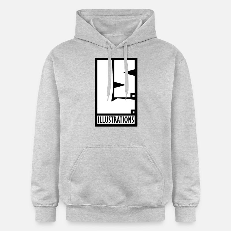 L.S.ILLUSTRATIONS LOGO - Sweat à capuche Softstyle® Gildan Unisexe - gris clair chiné