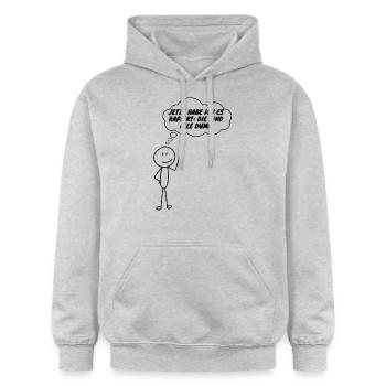 Demo Jetzt habe ich es kapiert alle dumm, Frieden - Gildan Unisex Softstyle® Midweight Hoodie - Hellgrau meliert - Vorne - Liana (172cm) & Jaron (178cm)