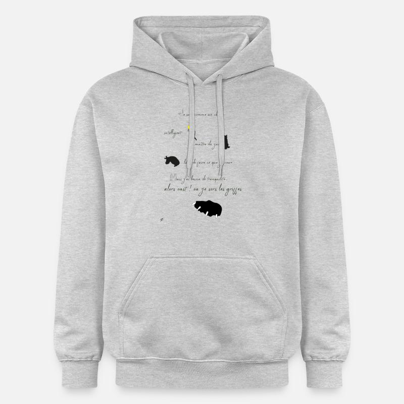 Je suis un chat - Sweat à capuche Softstyle® Gildan Unisexe - gris clair chiné