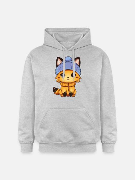 Fuchs Comic - Gildan Unisex Softstyle® Midweight Hoodie - Hellgrau meliert