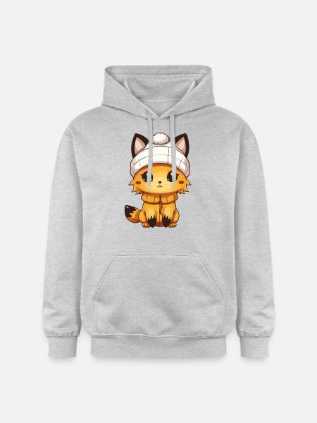 Fuchs Comic - Gildan Unisex Softstyle® Midweight Hoodie - Hellgrau meliert