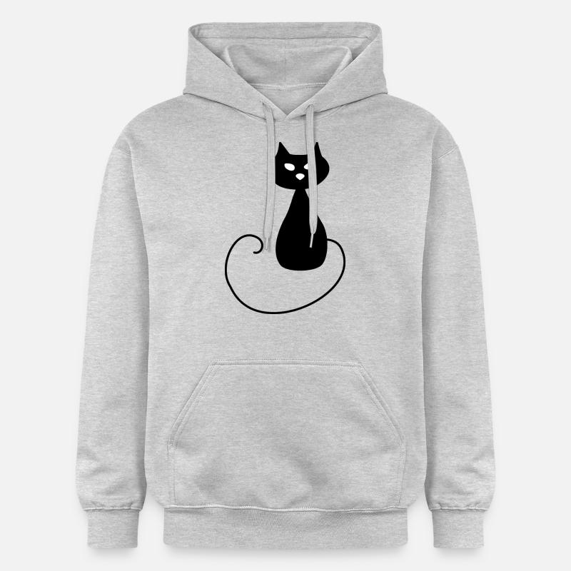 Chat - Sweat à capuche Softstyle® Gildan Unisexe - gris clair chiné