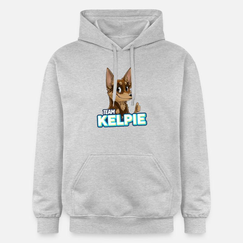 TEAM Kelpie - Chocolat et Tan - Sweat à capuche Softstyle® Gildan Unisexe - gris clair chiné