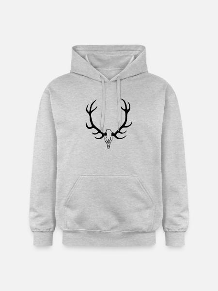 fellforst_geweih - Gildan Unisex Softstyle® Midweight Hoodie - Hellgrau meliert