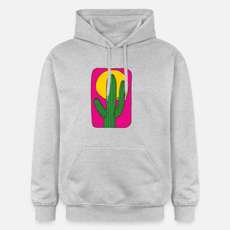 Cactus Mexique Soleil - Sweat à capuche Softstyle® Gildan Unisexe - gris clair chiné