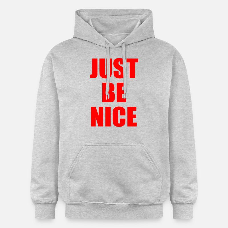 Just be nice - Sweat à capuche Softstyle® Gildan Unisexe - gris clair chiné
