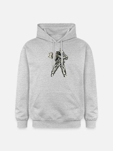 Space Baseball - Gildan Unisex Softstyle® Midweight Hoodie - Hellgrau meliert