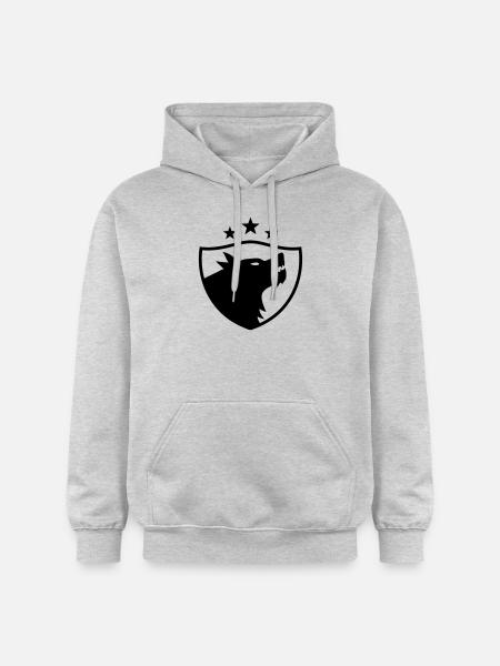 Wolf - Gildan Unisex Softstyle® Midweight Hoodie - Hellgrau meliert