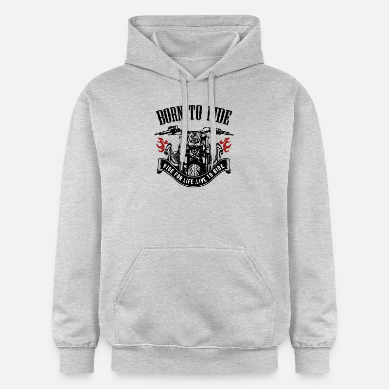 Born to ride - Sweat à capuche Softstyle® Gildan Unisexe - gris clair chiné