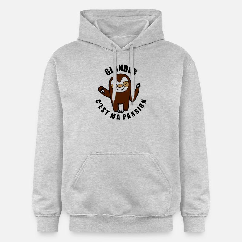 glander c'est ma passion - Sweat à capuche Softstyle® Gildan Unisexe - gris clair chiné