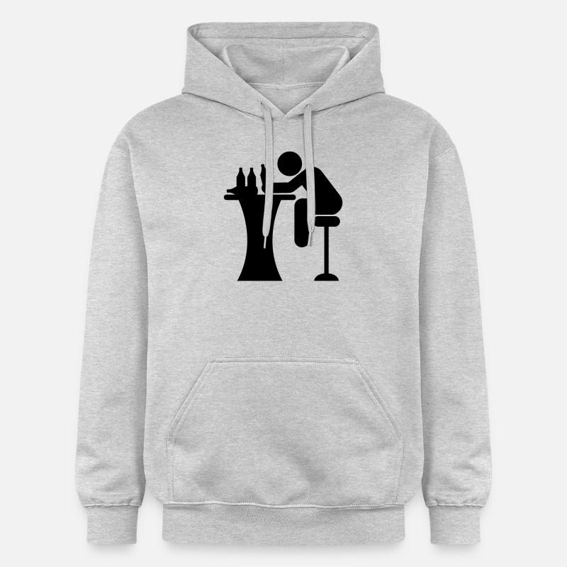 Drunk Bar - Sweat à capuche Softstyle® Gildan Unisexe - gris clair chiné