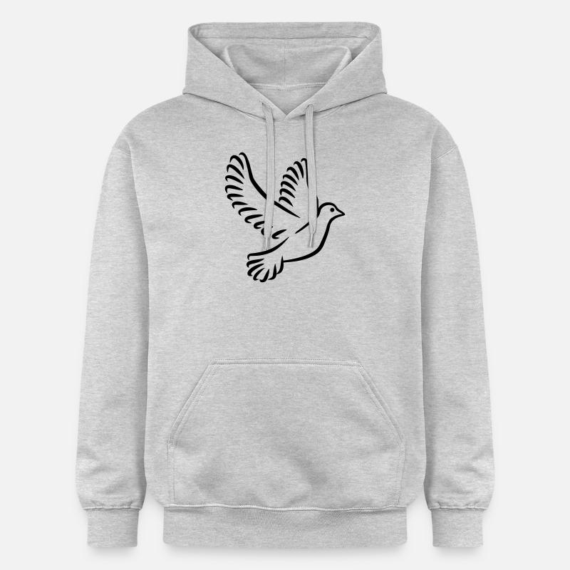 Pigeon - Sweat à capuche Softstyle® Gildan Unisexe - gris clair chiné