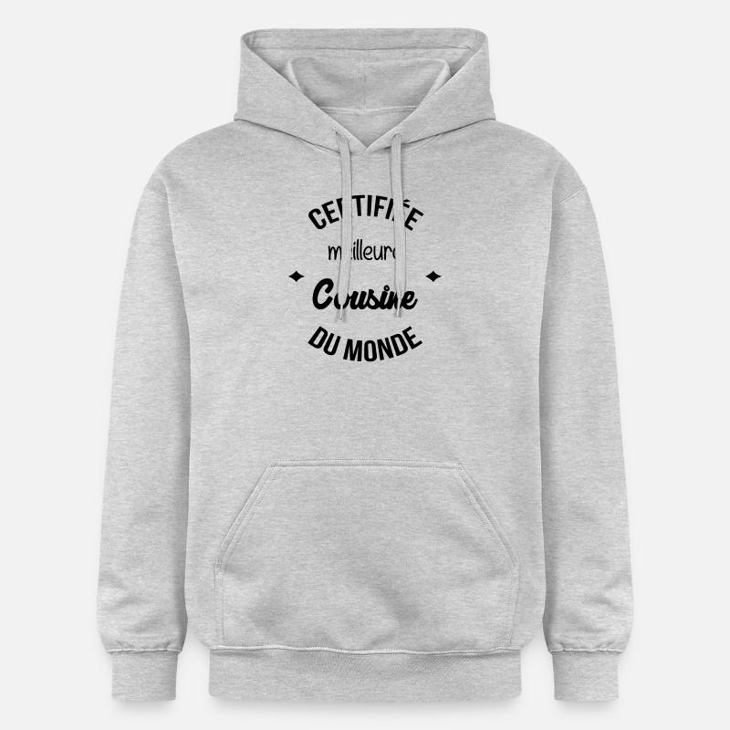 Oncle / Tante / Cousin / Cousine - Sweat à capuche Softstyle® Gildan Unisexe - gris clair chiné